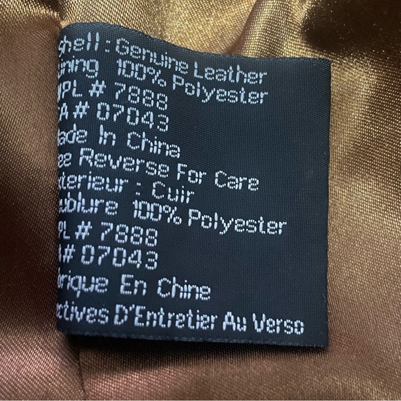 Anne Klein Y2K leather jacket size small cinnamon brown - Picture 7 of 8